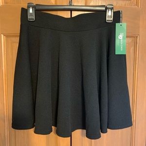 Black skater mini skirt